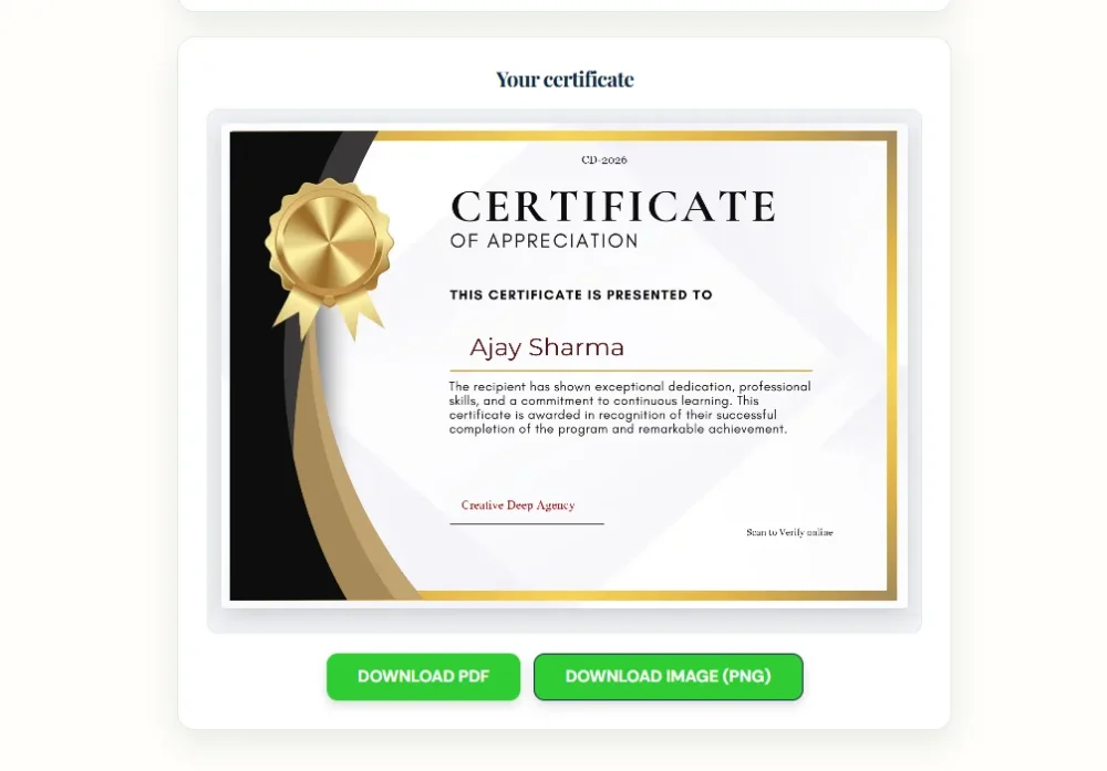 Student Certificate Generator & Verifier Plugin for WordPress (V-1 ...
